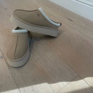UGG Tan Suede Slip-On Shoes